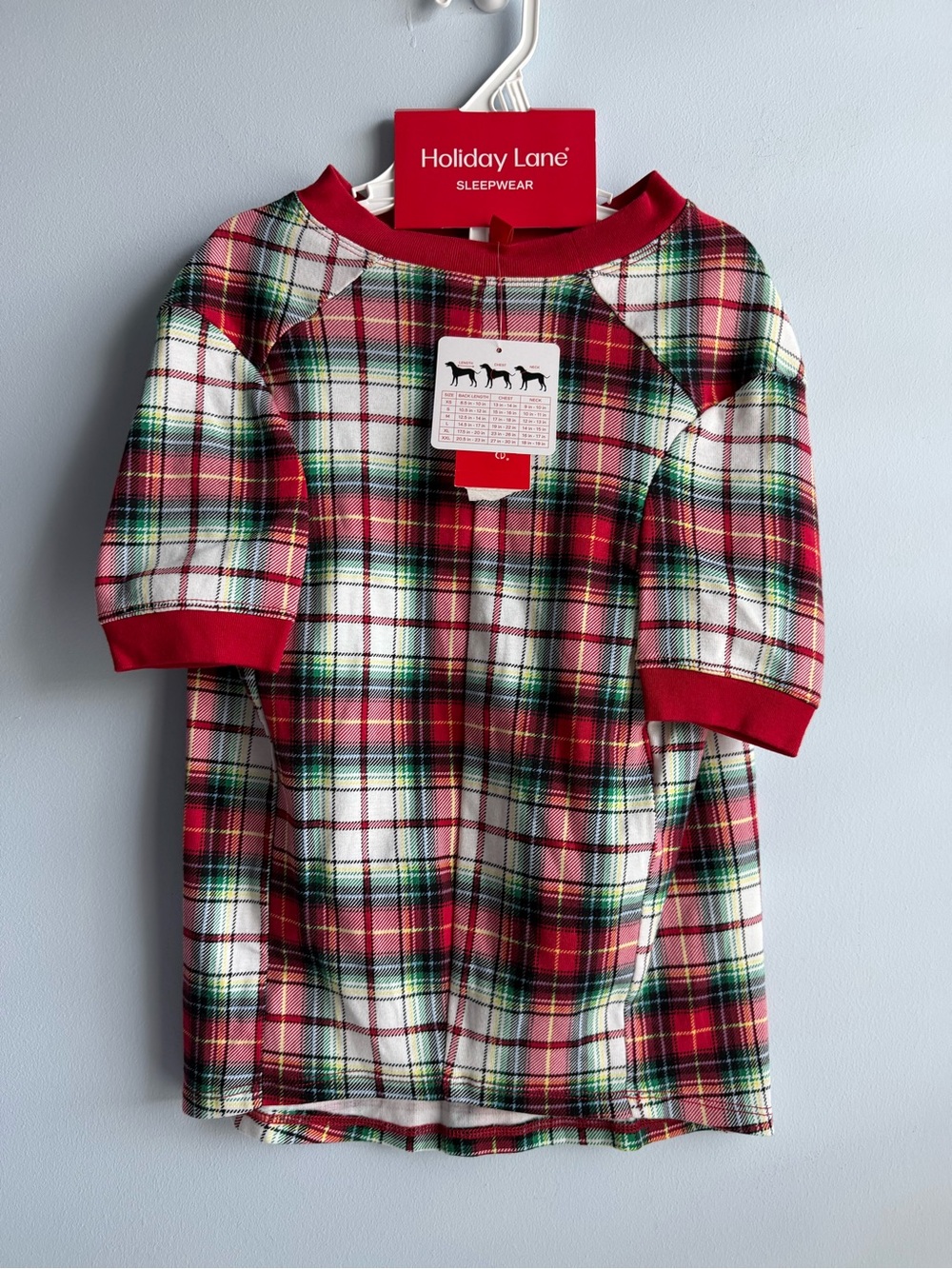 Holiday Lane Dog Plaid Holiday Pajamas Size XL